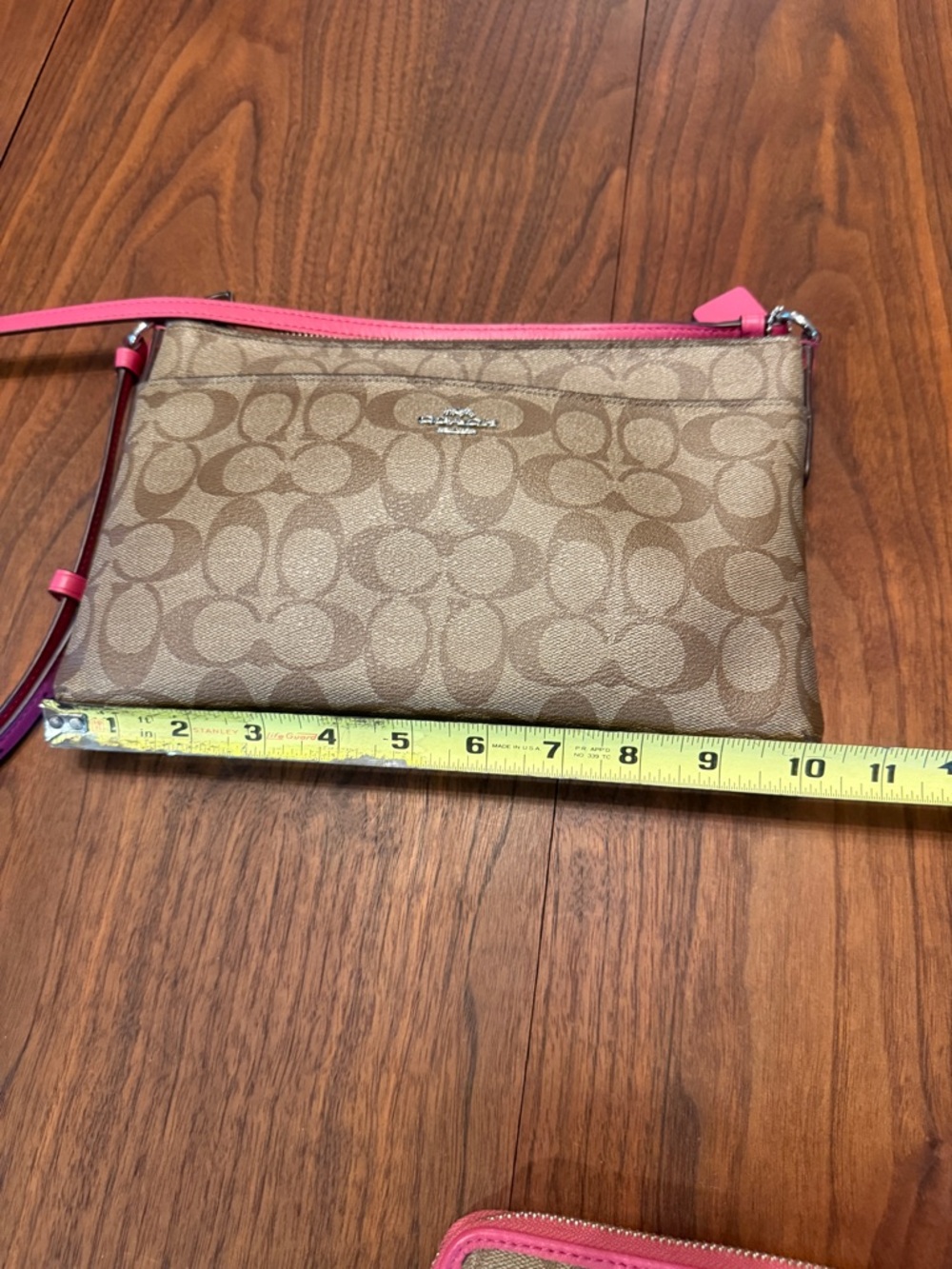 Coach Crossbody With Wallet Set of 2 with Pink Trim - Picture 10 of 16